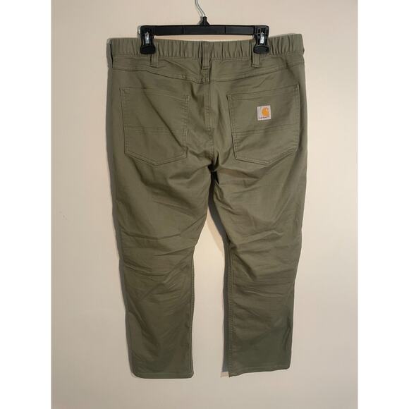 Carhartt Pants Mens 34x30 Green Relaxed Fit Stretch Workwear Casual BN6279-M - Picture 6 of 12